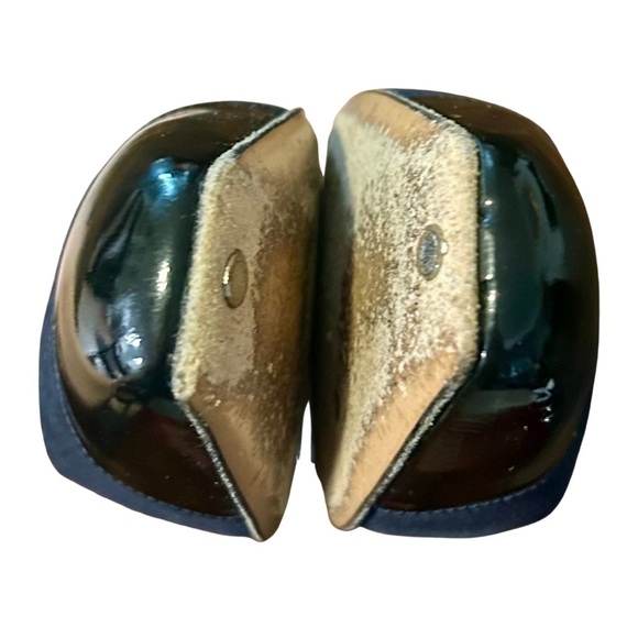 Salvatore Ferragamo Miria Suede & Patent Leather Block Heel Pumps - Picture 6 of 11